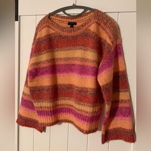 J.Crew Alpaca Blend Wide Sleeve Striped Sweater